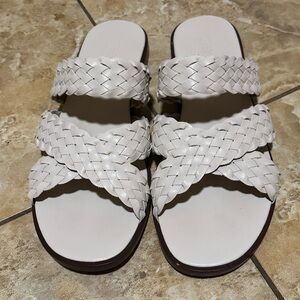 Women's Braided Strap Sandals - Cream